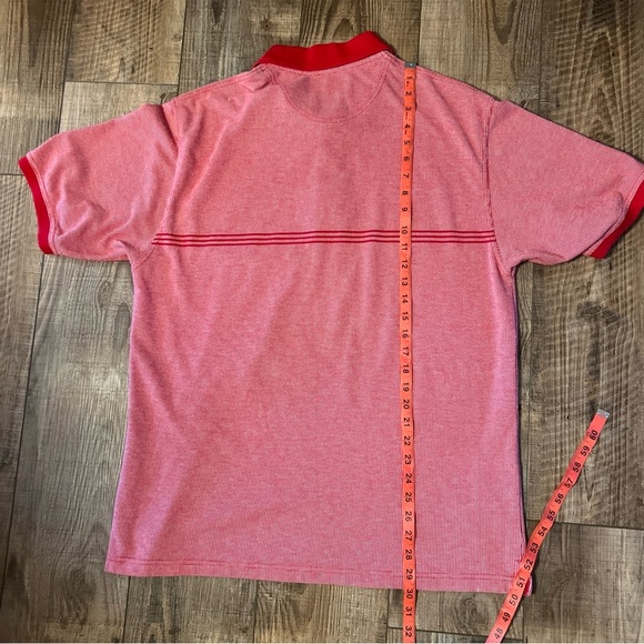 Consensus Red 3 Button Polo Collar Short Sleeves Men's Size L EUC - Picture 5 of 5